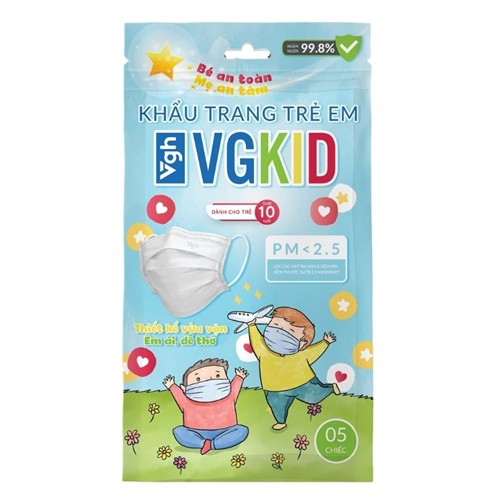 Bán Khẩu trang y tế cho bé 3 lớp VG KID (5 cái/Túi Zip)