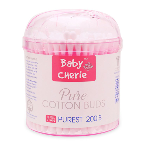 Bán Bông tăm trẻ em Baby Cherie Pure Cotton Buds (200 que/hộp)