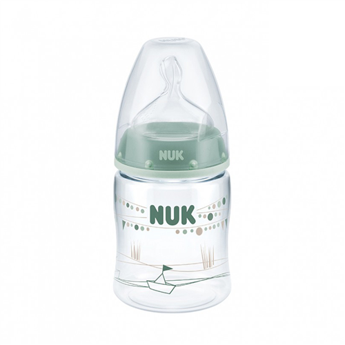 Bán Bình sữa Nuk 150ml nhựa PA núm ti silicone S1-M NU21475