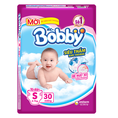 Bán Bỉm dán Bobby S30, S32 (siêu mỏng)