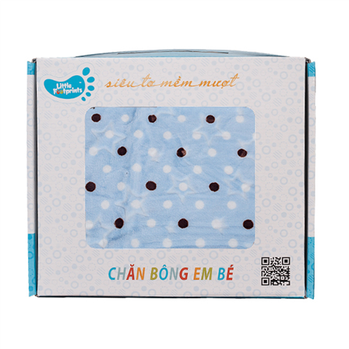 Bán Chăn bông 1 lớp Little Footprints BBD03900 - Xanh chấm bi