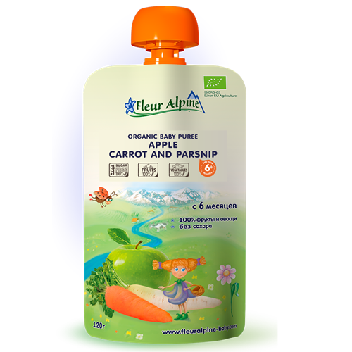 Bán Dinh dưỡng trái cây Fleur Alpine Organic Táo, cà rốt, củ cải