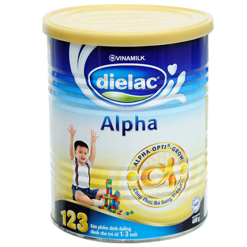 Bán Sữa bột Dielac Alpha 123 hộp thiếc 400g