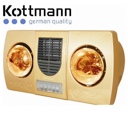 Bán Đèn sưởi nhà tắm Kottmann K2BHWG 2 bóng vàng