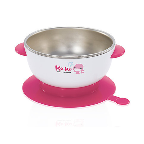 Bán Bát ăn dặm inox có đế dính Kuku Ku5464 (6M+)