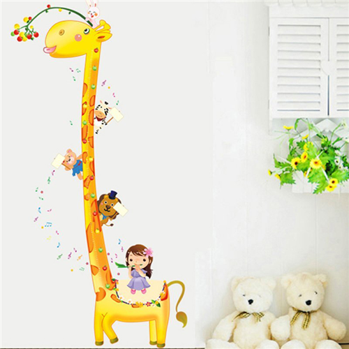 Bán Tranh dán tường thước đo chiều cao hươu cao cổ M0052