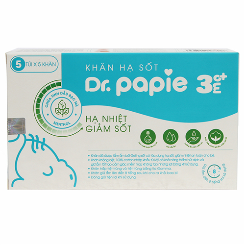 Bán Khăn lau hạ sốt Dr.Papie (3M+)