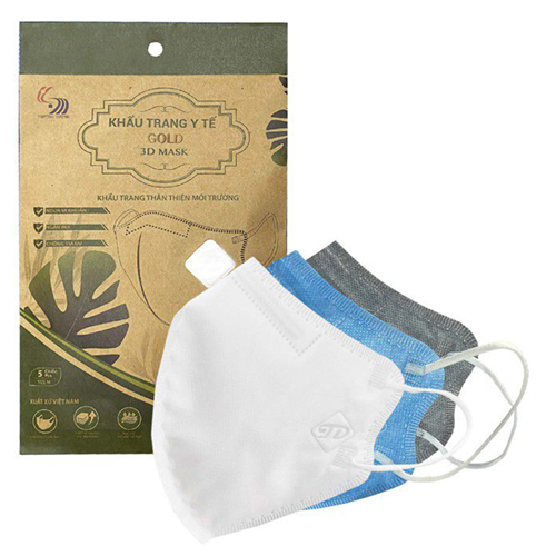 Bán Khẩu trang y tế cao cấp Gold 3D Mask Trường Dương (5c/túi)