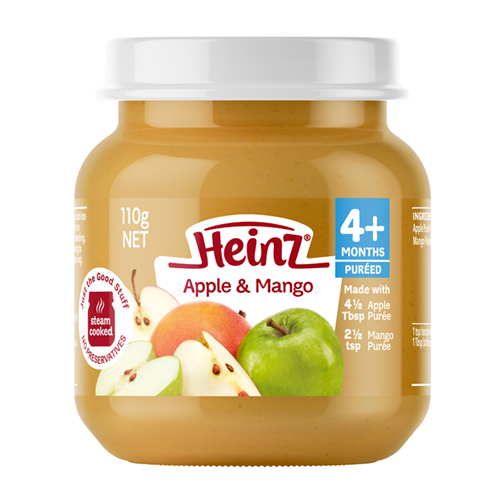 Bán Dinh dưỡng đóng lọ táo và xoài Heinz 110g (4M+)