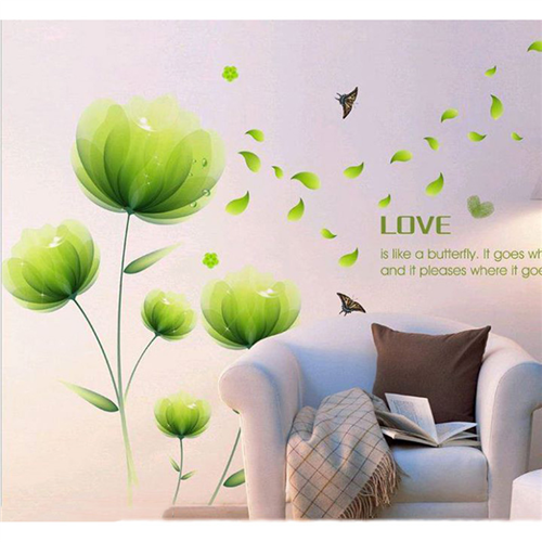 Bán Tranh dán tường hoa xanh M055