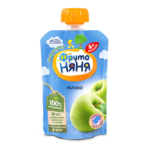 Bán Trái cây nghiền vị táo Fruto Nyanya (90g)