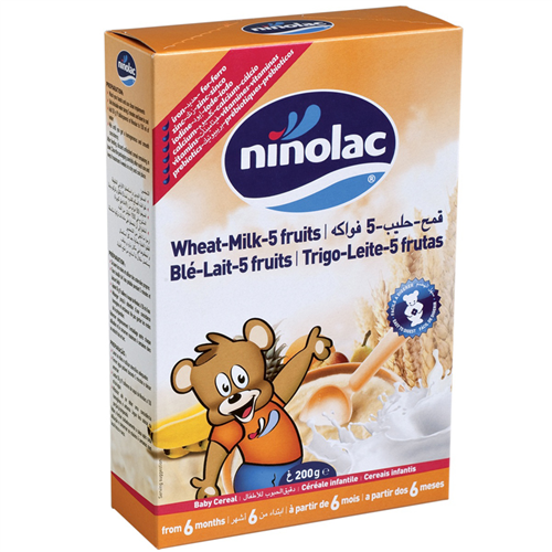 Bán Bột ăn dặm Ninolac lúa mỳ sữa trái cây 200g 6m+