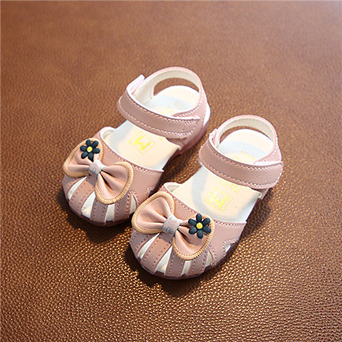 Bán Sandal tập đi bé gái đính nơ