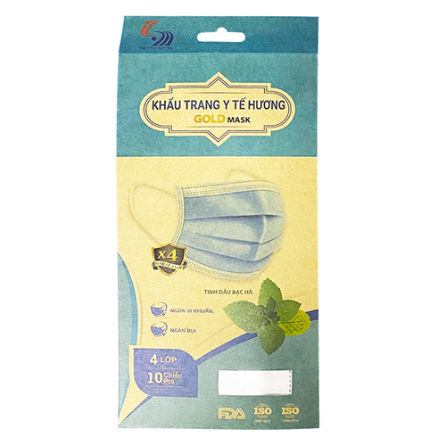 Bán Khẩu trang y tế 4 lớp cao cấp Gold Mask Trường Dương hương tinh dầu bạc hà (10c/túi)