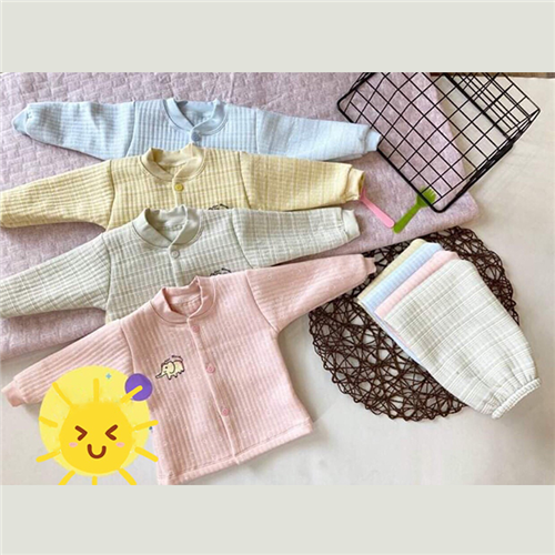 Bán Bộ quần áo nỉ dài tay kẻ ngang cài cúc giữa (1-3T)