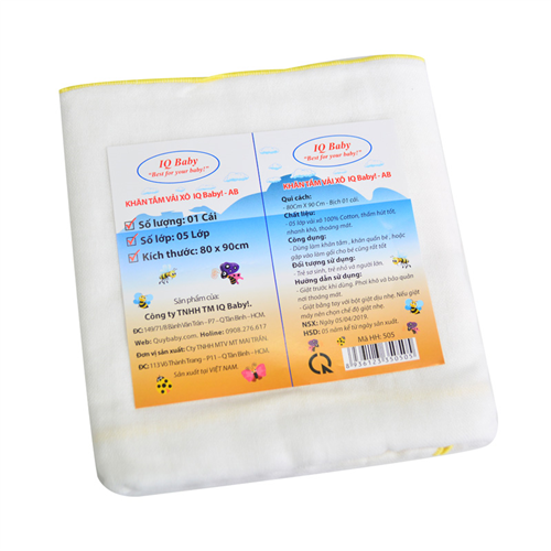 Bán Khăn tắm IQ Baby 5 lớp 80x90cm