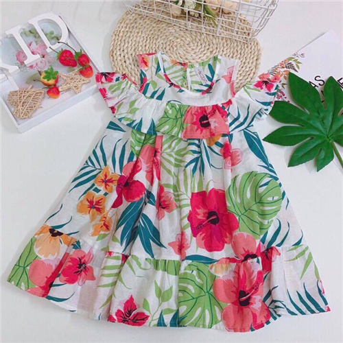 Bán Váy thô hoa bèo ngực cho bé gái (1-4T)