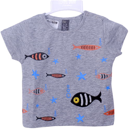 Bán Áo cộc tay bé trai Zara Kids hình cá (1 – 3 tuổi)