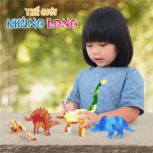 Bán Bộ đồ chơi lắp ghép và tô màu: Thế giới Khủng Long