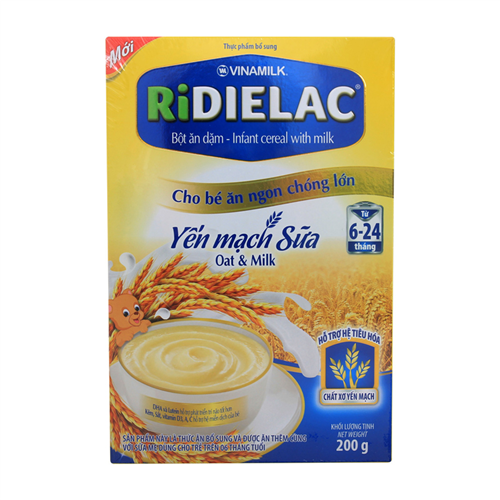 Bán Bột ăn dặm Ridielac yến mạch sữa (200g)