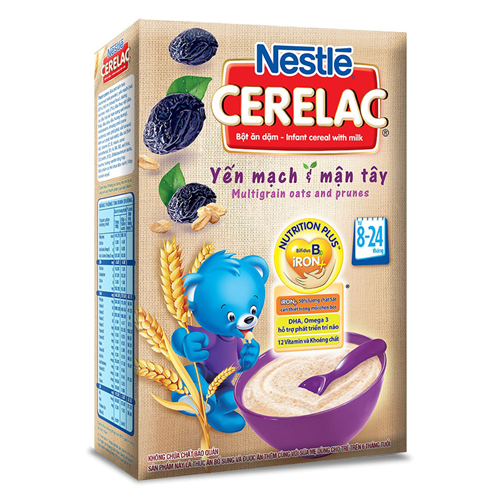 Bán Bột ăn dặm Nestle Cerelac yến mạch & mận tây (200g)