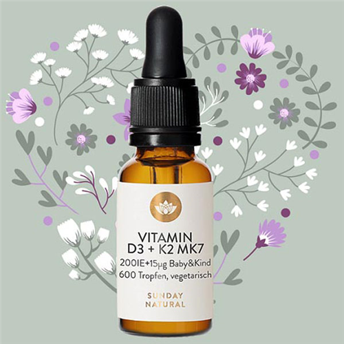 Bán Vitamin D3 + K2 MK7 Sunday Natural 200IE (0-4Y)