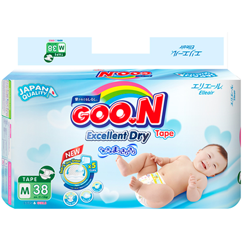 Bán Tã - Bỉm dán GOO.N Slim JB M38 (7-12kg)
