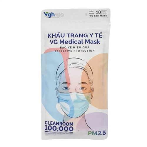 Bán Khẩu trang y tế 3 lớp VG Eco Mask (10 cái/Túi Zip)