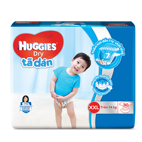Bán Tã - bỉm dán Huggies XXL30 (trên 14kg)