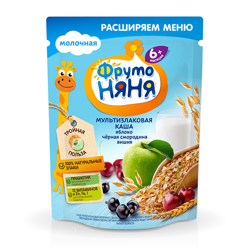 Bán Bột ngũ cốc vị táo, lý chua đen và cherry Fruto Nyanya (200g)