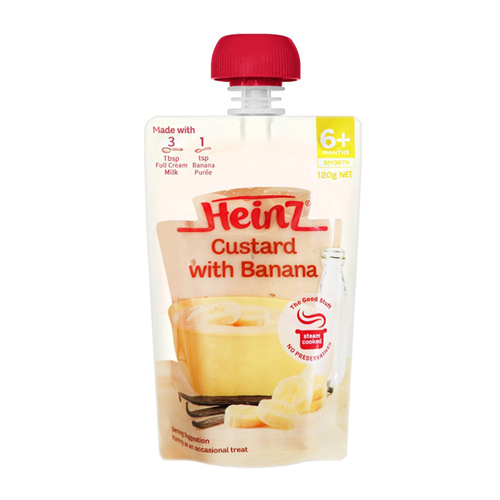 Bán Váng sữa Custard với chuối Heinz 120g (6M+)