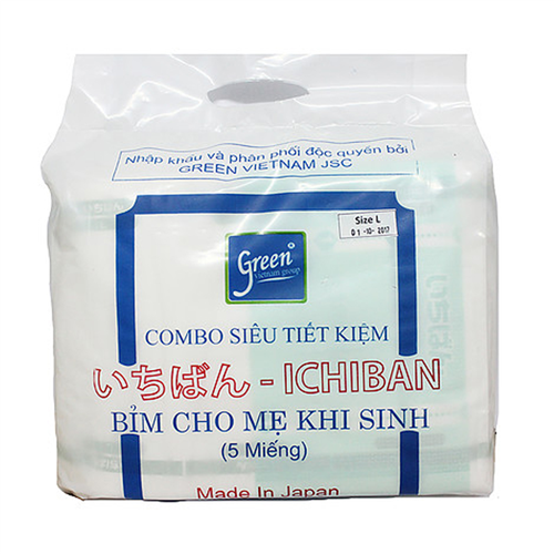 Bán Combo bỉm cho mẹ đi sinh Ichiban - gói siêu tiết kiệm (5 miếng)