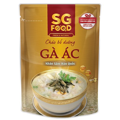 Bán Cháo bổ dưỡng SG Food gà ác nhân sâm (240g)