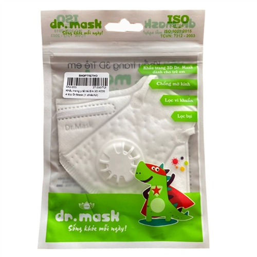 Bán Khẩu trang y tế trẻ em 3D KIDS 4 lớp Dr. Mask (1c/túi)