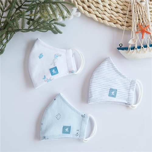 Bán Khẩu trang trẻ em Miomio màu xanh (3 chiếc/set)