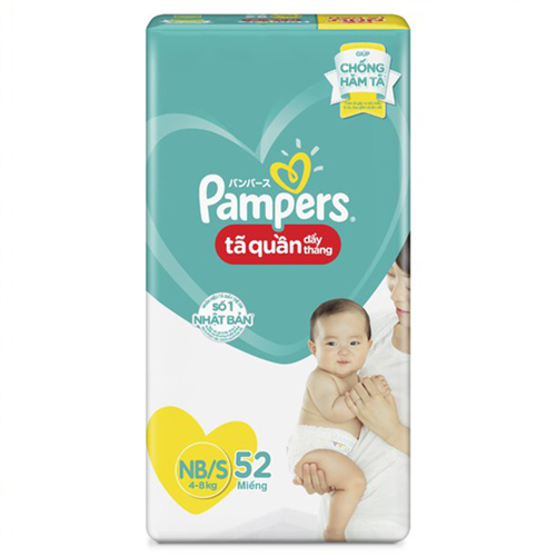 Bán Tã bỉm quần Pampers đầy tháng S52 (4-8kg)