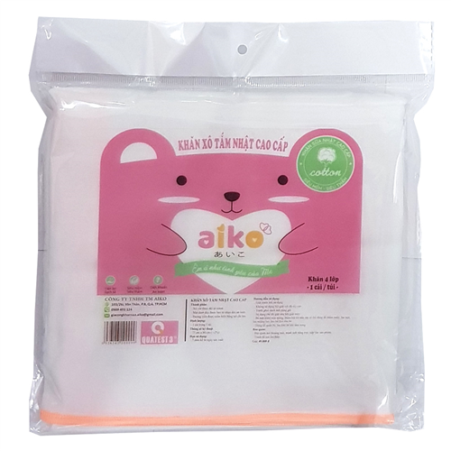 Bán Khăn tắm xô 4 lớp xuất Nhật Aiko (trơn)