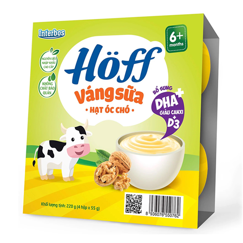 Bán Váng sữa Hoff hạt óc chó (vỉ 4 hộp)