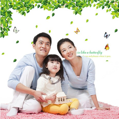 Bán Tranh dán tường tán lá họa tiết con bướm