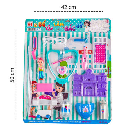 Bán Đồ chơi Bác sĩ có giường HT7636 (vỉ 50x42cm)