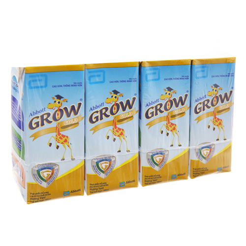 Bán Sữa Abbott Grow Gold hương vani 180ml (lốc 4 hộp)