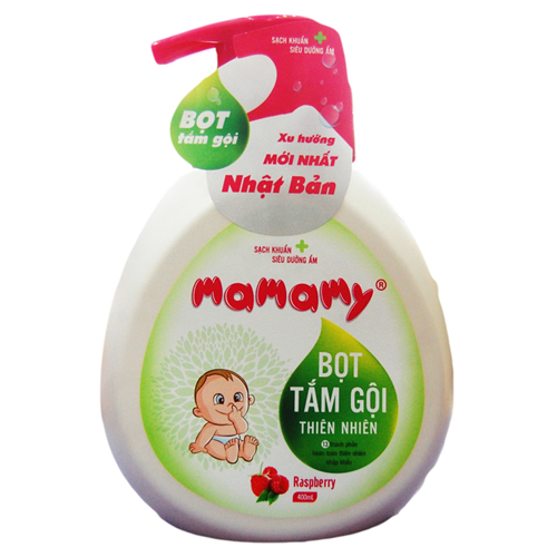 Bán Bọt tắm gội thiên nhiên Mamamy Raspberry (400ml)