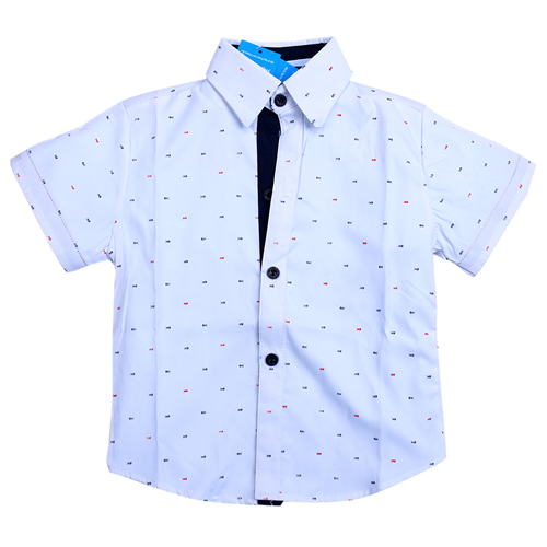 Bán Áo sơ mi họa tiết xương cá bé trai (1-5T)