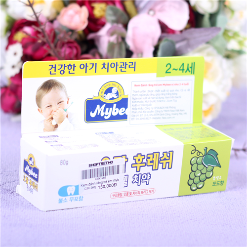 Bán Kem đánh răng trẻ em mybee vị nho(2 đến 4 tuổi)