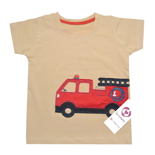 Bán Áo cộc tay bé trai Lovemom màu nâu (họa tiết)