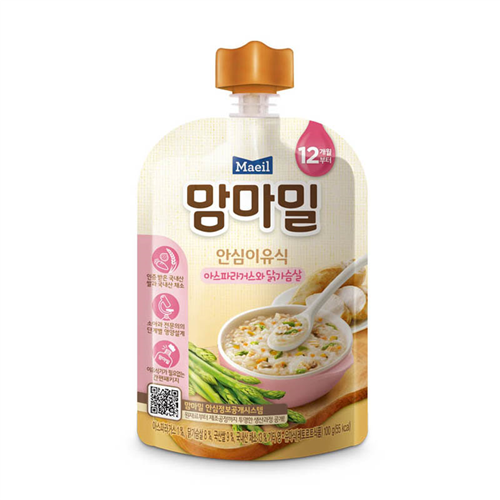 Bán Cháo hữu cơ Mam’ma Meal măng tây & thịt gà (12M+)