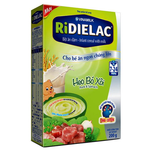 Bán Bột ăn dặm Ridielac heo cải bó xôi (200g)