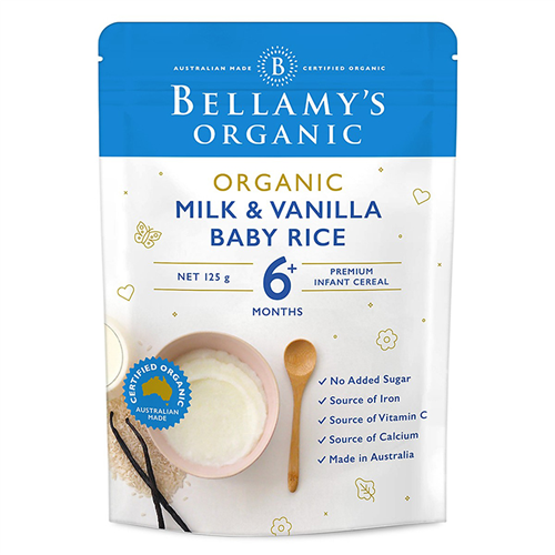 Bán Bột dinh dưỡng hữu cơ Bellamy's Organic gạo, sữa, vani 125g (6M+)