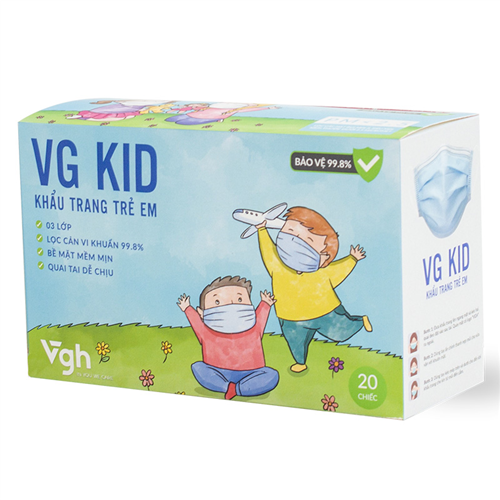 Bán Khẩu trang y tế cho bé 3 lớp VG KID (20c/hộp)
