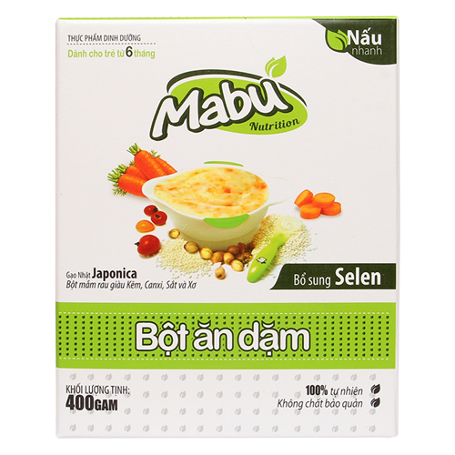 Bán Bột ăn dặm Mabu 400g (6M+)